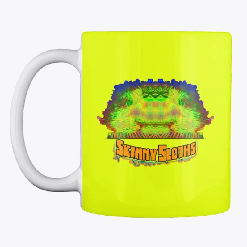 Neon Rainbow Sloth Split Mug