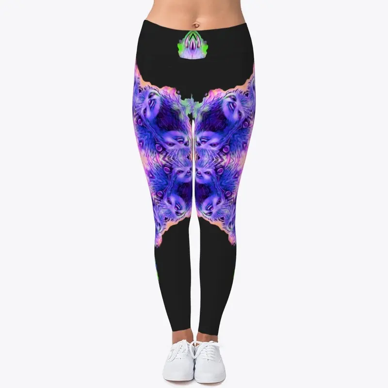 Neon Purple Sloth Leggings