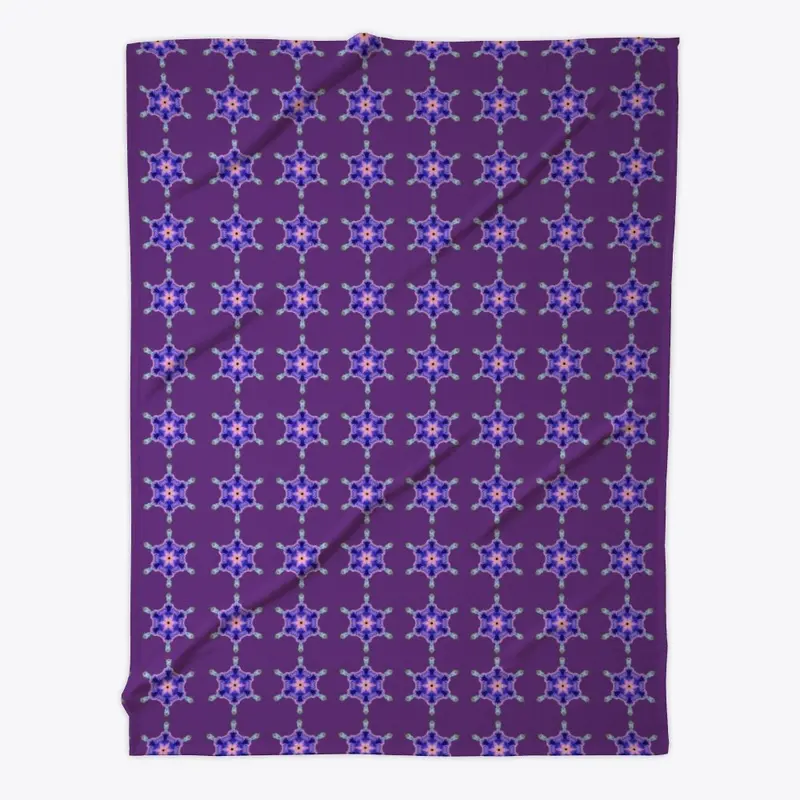 Repeating Puruple Star Pattern Blanket